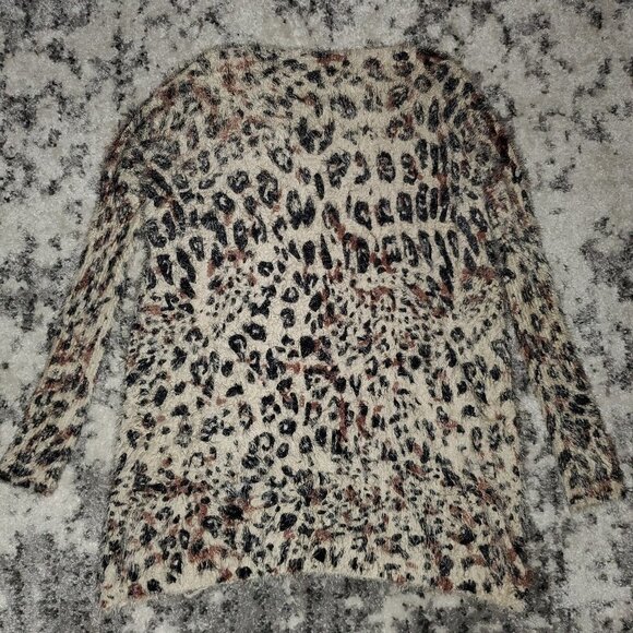 Foreign Exchange Women's Cheetah Print Fuzzy Long - Picture 6 of 7